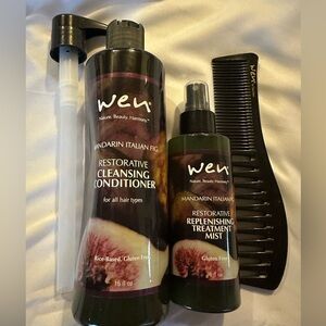 WEN Mandarin Italian Fig Hair Care Set - Brand New
